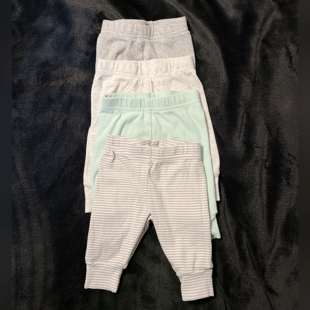 Simple  Joys by Carter's Unisex Babies' Cotton Pants, Pack of 4